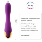 12 Modes Of Vibration For Women USB Rechargeable G Spot Vibrator Multispeed Adult Sex Toys Waterproof Female Stimulator Clitoris