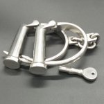 Stainless Steel Handcuffs Wrist Cuff Chain Bondage Hand Cuffs Slave Manacle Restraints Fetish Sex Toys For Women Men