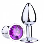 7CM Stainless Steel Anal Plug Crystal Jewelry Round Butt Plug Stimulator Sex Toys Dildo Anal Plug For Adult Game