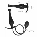 2021 Huge Inflatable Anal Plug 21cm Long Butt Plug Ass Deep Stimulation Vagina Anus Expansion Erotic Anal Sex Toys For Men Women