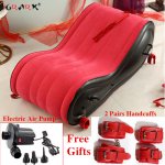 Inflatable Sex Furniture Soft Sofa Adult Love Game Chair Living Room Foldable Bed Free Electric Air Pump Handcuffs BDSM Sex Toys