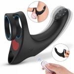 Vibrating Penis Ring With Taint Teaser For Perineum Massage Cock Ring Vibrator Penis Enhancer Lasting Erection Prostate Massager