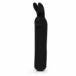 Mini wibrator i masażer łechtaczki - happy rabbit rechargeable vibrating bullet czarny