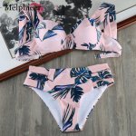 2018 Plus Size Support Swimsuit Bathing Suit Women Sexy Push Up Bikinis Beach Bodysuit Swimwear Print Underwire Bikini Set XL SJ