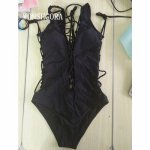 Hollow Ropes One Piece Swimsuit Push Up Swimsuits Beach Bath Dresses Sexy High Waist Women Swimwear And Tankini Summer Bikini