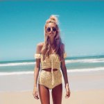 Handmade Knitting Crochet Bikinis Off Shoulder Swimwear Crochet Bikini Set Crop Top Sexy High Waist hollow Out Crochet SCL152