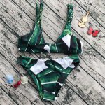 Ladies Hot Sale Women Bikini Set Sexy Leaves For Rope Swimsuit Push-up Swimwear Two Piece High Quality Fre06