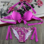 5 Color NEW Women Plus Szie Underwire Bikinis Bathing Suit Sexy Push Up Bikini Set Beach Support Swimwear Bandage Swimsuit XL