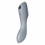 wibrator i masażer bezdotykowy 3w1 - satisfyer curvy trinity 3 insertable air pulse vibrator  