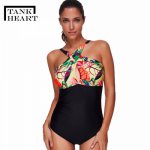 Tank Heart Summer One Piece bikini Swimsuit Sexy Halter Swimwear Bathing Suit Women Swim Wear female Biquini Bandage Monokini