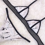 Women 2018 Bandage Bikini Sexy Black Mesh Swimwear Floral Swimsuit Bathing Suit Women China Style Print Bikini Set