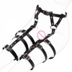 Leather bdsm bondage restraints female chastity bondage tape leg harness bdsm toys fetish wear adult games sex toys for women