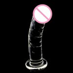 New 210*45mm large size realistic glans glass dildo fake dick female masturbation big dildos glass penis sex toys for woman