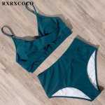 RXRXCOCO Hot Bikinis Swimsuit Women Maillot De Bain Femme 2018 Sexy Bikini Set Button Swimming Suit For Women Swimwear Beachwear