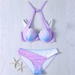 2018 New Sexy Women Swimming Two-Piece Suits Classic Shell Bikini sets Beach wearing Push Up Swimwear Bathing Suit Swimsuit swim