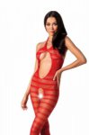 BS081 Bodystocking Czerwony 