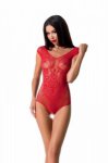 BS064 Bodystocking Czerwony 