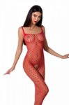 BS071 Bodystocking Czerwony 