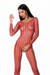 BS068 Bodystocking Czerwony 