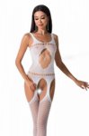 BS057 Bodystocking Biały 