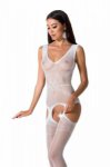 BS062 Bodystocking Biały 