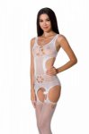 BS066 Bodystocking Biały 