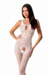 BS078 Bodystocking  Biały 