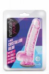 NATURALLY YOURS  6" CRYSTALLINE DILDO  ROSE