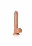 Straight Realistic Dildo  Balls  Suction Cup - 7""""/ 18 cm