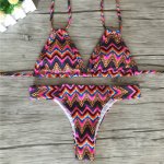 Cheap bikini 2017 femal thong bottoms bathing suit geometric swimsuit low waist swimwear sexy micro bikinis set brazilian bikini