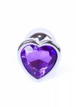 Plug-Jewellery Silver  Heart PLUG- Purple