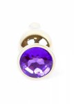 Plug-Jewellery Gold BUTT PLUG- Purple