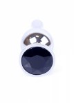 Plug-Jewellery Silver BUTT PLUG- Black