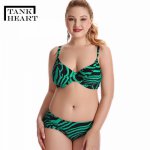 Tank Heart 2XL-6XL Sexy Plus Size Brazilian Bikini Set Push Up Swimwear Women Swimsuit Plussize Beach Swimming Bath Bathing Suit