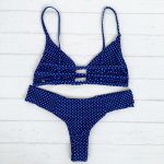 Sexy Brazilian Bikini Set Navy Dot Swimwear Women Swimsuit Bathing Suit Cami Palm