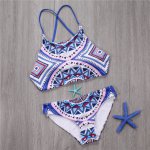 MUA High Neck Swimwear Women Swimsuit Sexy Push Up Bikini Set Bandage Swimwear Female Bikinis 2018 Women Bathing Suits Bathers