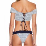 Melphieer 2018 Bikini Swimwear Women Sexy Off Shoulder Swimsuit Bandeau Bathing Suit Brazilian Bikinis Monokini Maillot De Bain