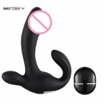 Zerosky 2018 Silicone Male Prostate Exerciser Massager Male Waterproof Personal Health Care Anal Butts Plug Vibrator