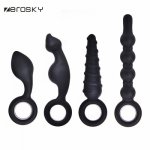 Zerosky Silicone Anal Beads Plug Butt Stimulator G spot Massage Unisex Anal Butt Plugs Anals Sex Toys for Women Men