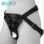 IKOKY Sex Pants Strapon Penis Bondage Roleplay Strap On Dildos Pants Wearable Sex Toys for Women Lesbian Underwear Erotic toys