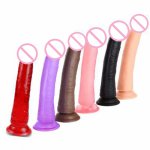 New Crystal Jelly Dildo Realistic Sex Toys for Woman 6 colors Soft Male Artificial Penis Suction Cup Strapon Dick sex products