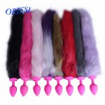 ORISSI Fox Tail Anal Plug Silicone Dildo Butt Erotic Toys Sexy Romance Funny Adult Products Sex Toys for Men Women Aldut Game