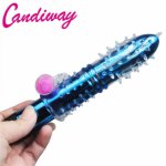 vibration Condoms Reusable Delay Cock Ring Extender Sex Toys clit Vibrating Penis Sleeve For Men Vibrator Adult Sex Products