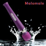 10 Function USB Rechargeable vibrators Magic AV Wand Massager Silicone Waterproof g spot Clitoris realistic sex toy for women