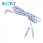 Ikoky, IKOKY Electro Stimulation Electric Shock Wire Sex Toys 2/4 Pin Cable For Penis Ring Anal Plug Therapy Massager Accessories