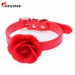 Morease, Morease Flower Collar Necklace PU Leather Adult Game bdsm Sex Toy erotic fetish brinquedos sexuais sexo bondage harness