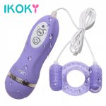 Ikoky, IKOKY Vibrator Penile Ring Jump Egg Sex Toys For Men Penis Stimulator with Remote Control Persistent Ring Male Masturbation