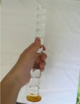 Crystal glass Dildos Anal beads butt plug with 10 beads anal toys for women men Adult products Female masturbation glass dildo