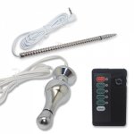 3pieces/set Stainless Steel Electric Shock Prostate Masturbator Anal Plug with Host Urethral Catheter Sound Erotic Toys Sex Shop