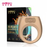 OMYSKY Elastic Penis Vibrator Ring Cock Stretchy Ring Clitoral Stimulator Delay Premature Ejaculation Sex Toy for Men/Couples